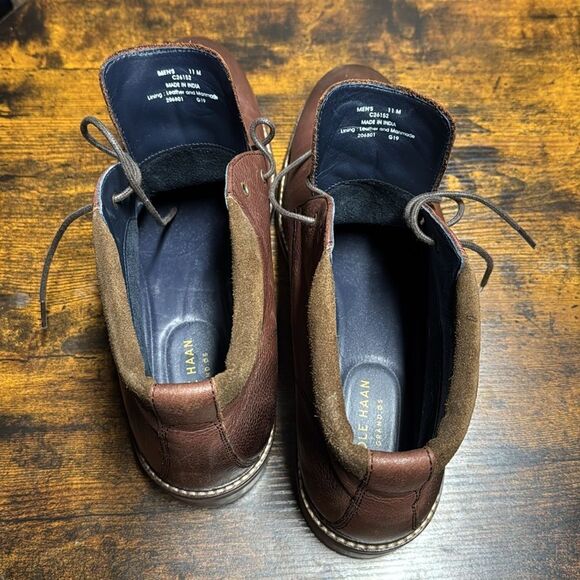 Cole Haan Boots Mens GrandOS Watson Chukka Comfort Brown Leather Lace Up Size 11 - Picture 8 of 9